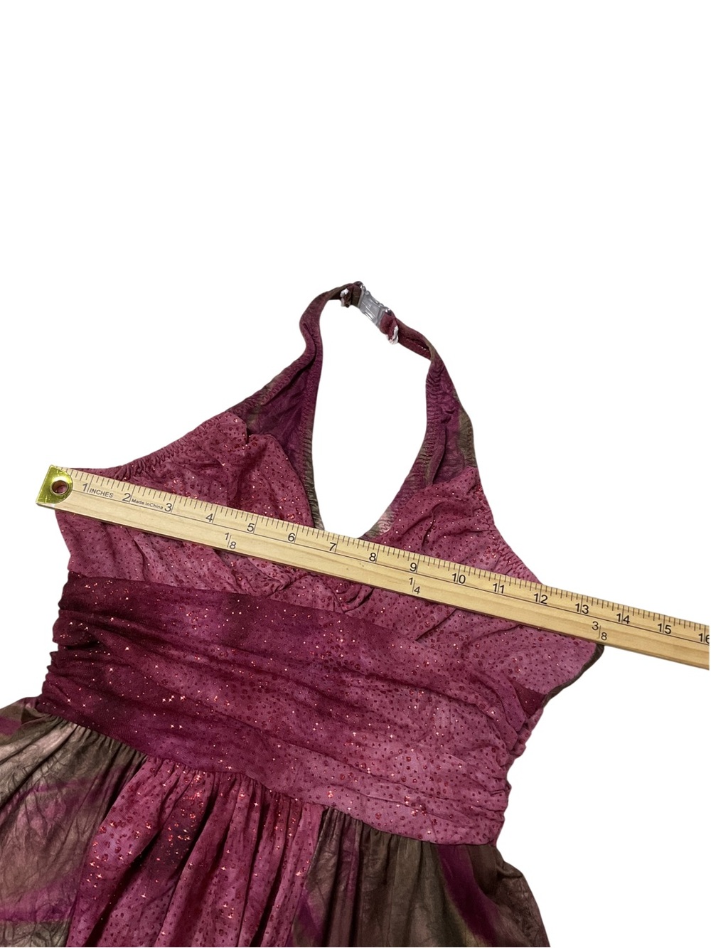 Y2K Fairy Whimsigoth Halter Dress Glitter Marbled High Low Dress XS S - Picture 5 of 8
